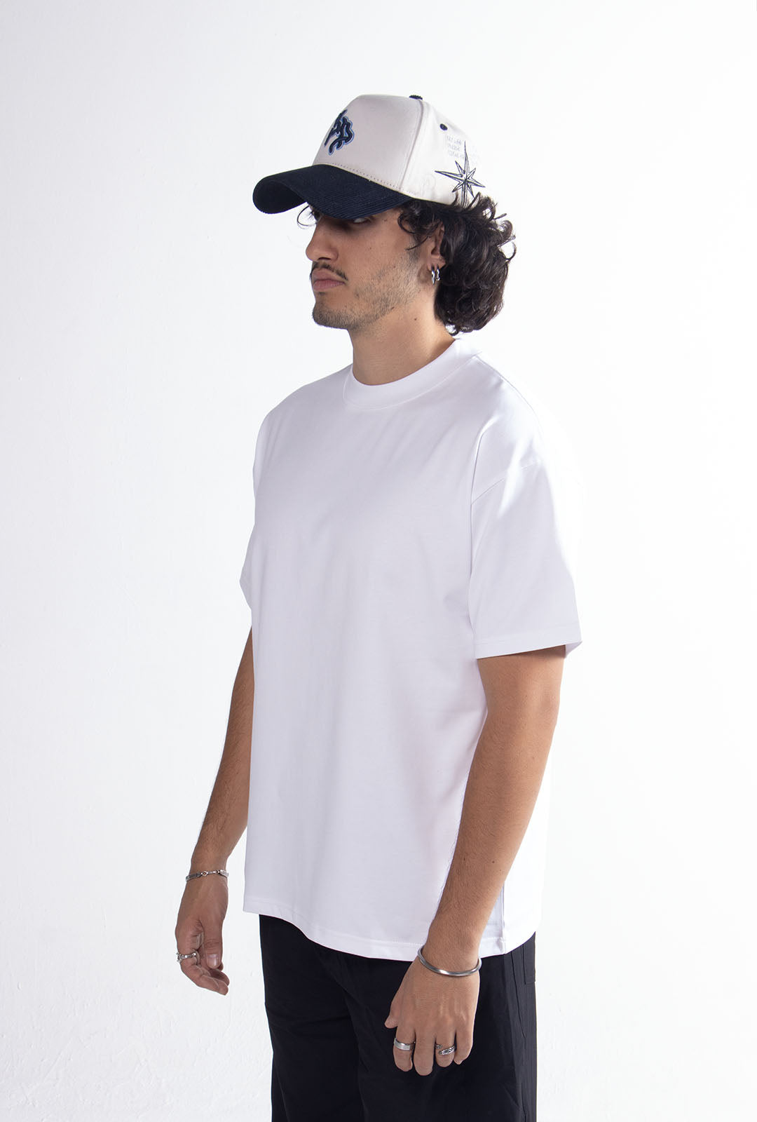 White Semi Oversize T-shirt Weight 280