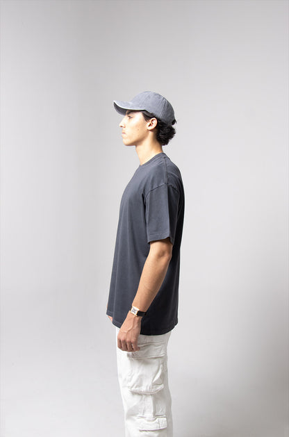 Oversized T-shirt in washed grey, weight 260