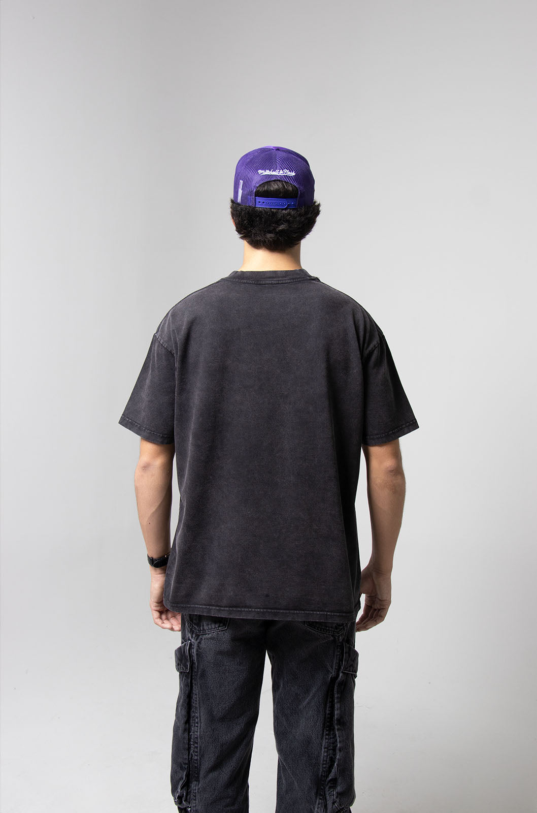 Oversize Black Faded T-shirt Weight 260