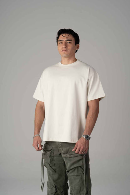 Playera Semi Oversize OFF White Gramaje 305