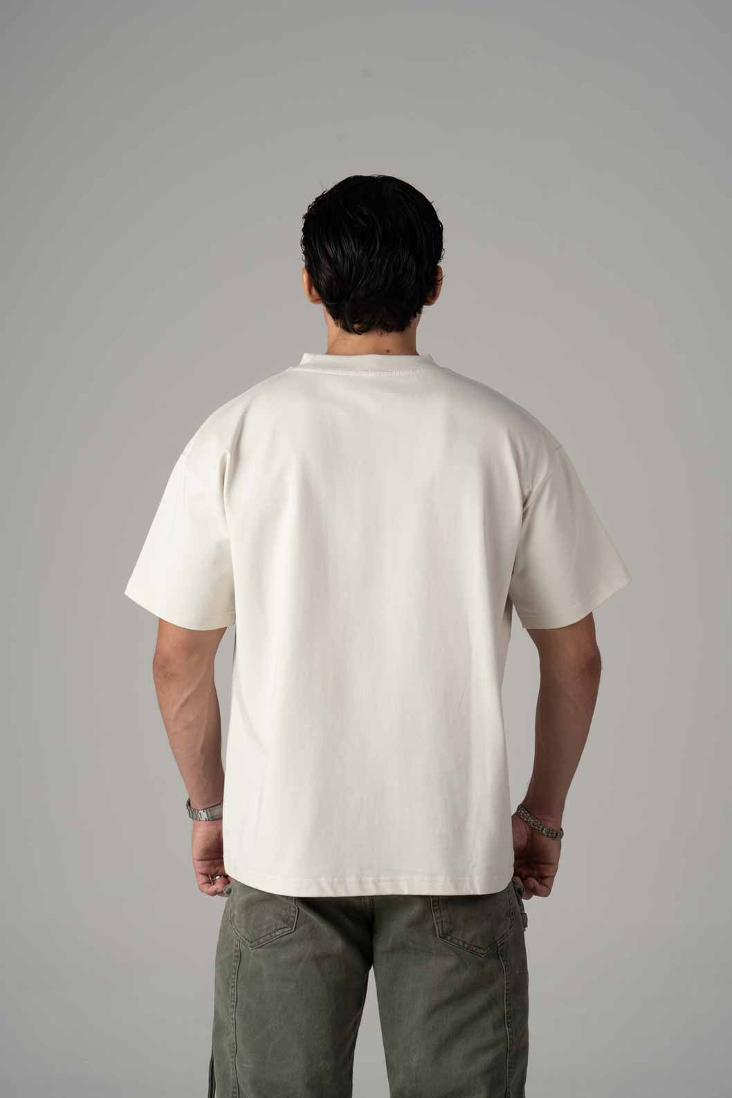 Playera Semi Oversize OFF White Gramaje 305