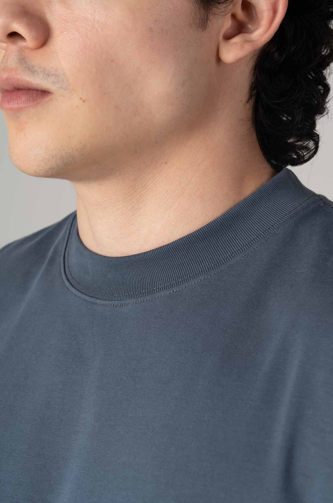 Playera Semi Oversize Mid Blue Gramaje 305