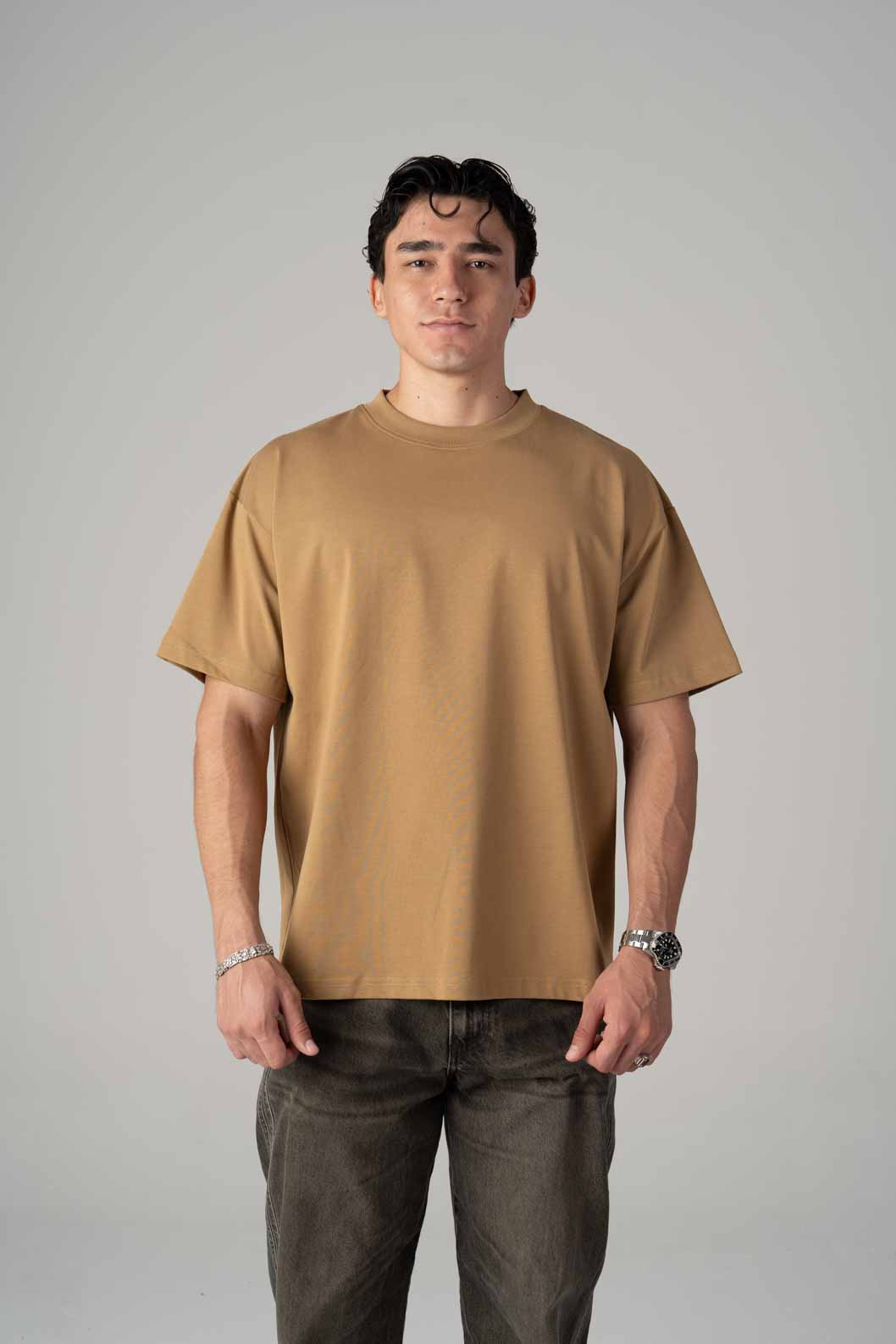 Playera Semi Oversize Pale Gold Gramaje 305