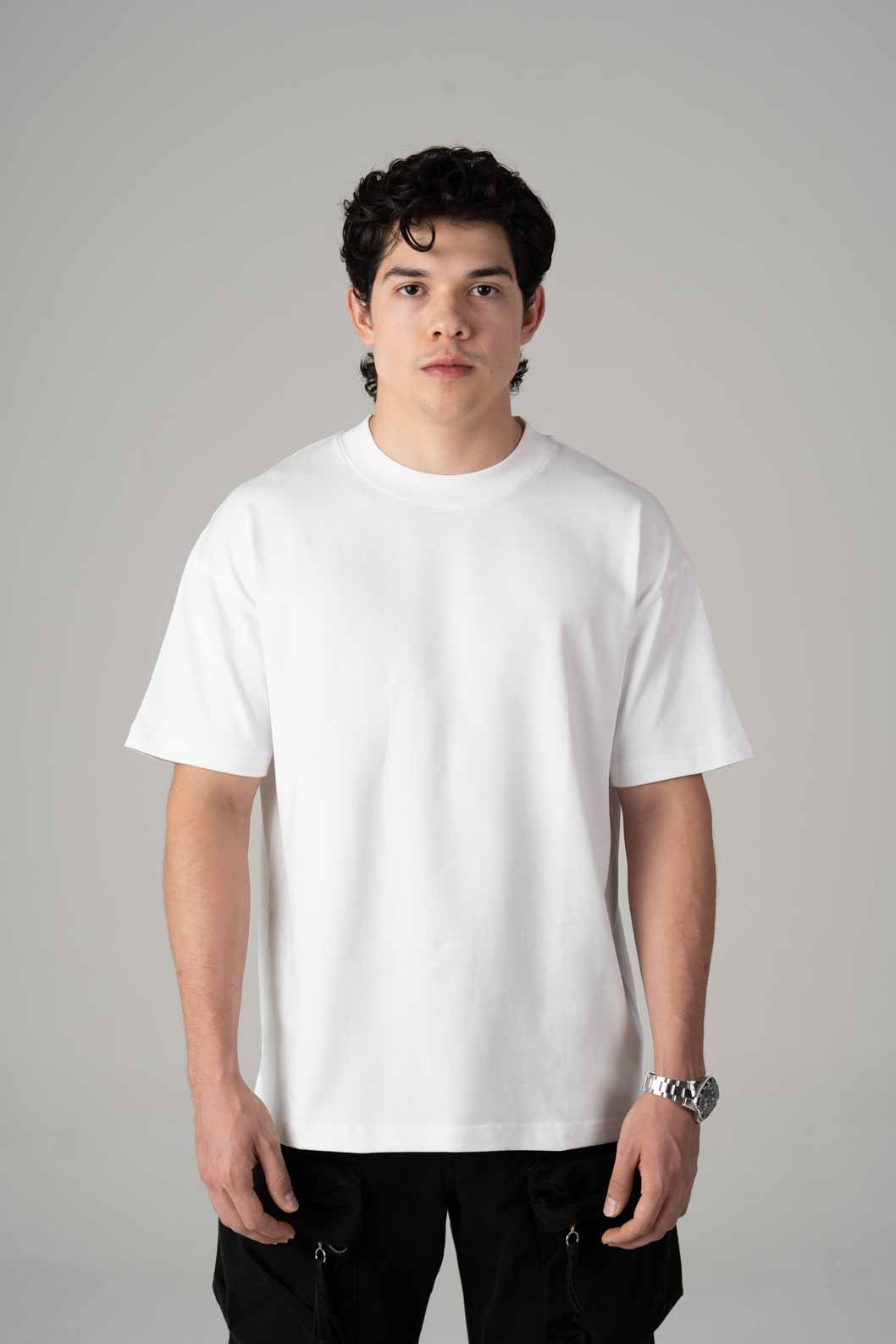 White Semi Oversize T-shirt Weight 280