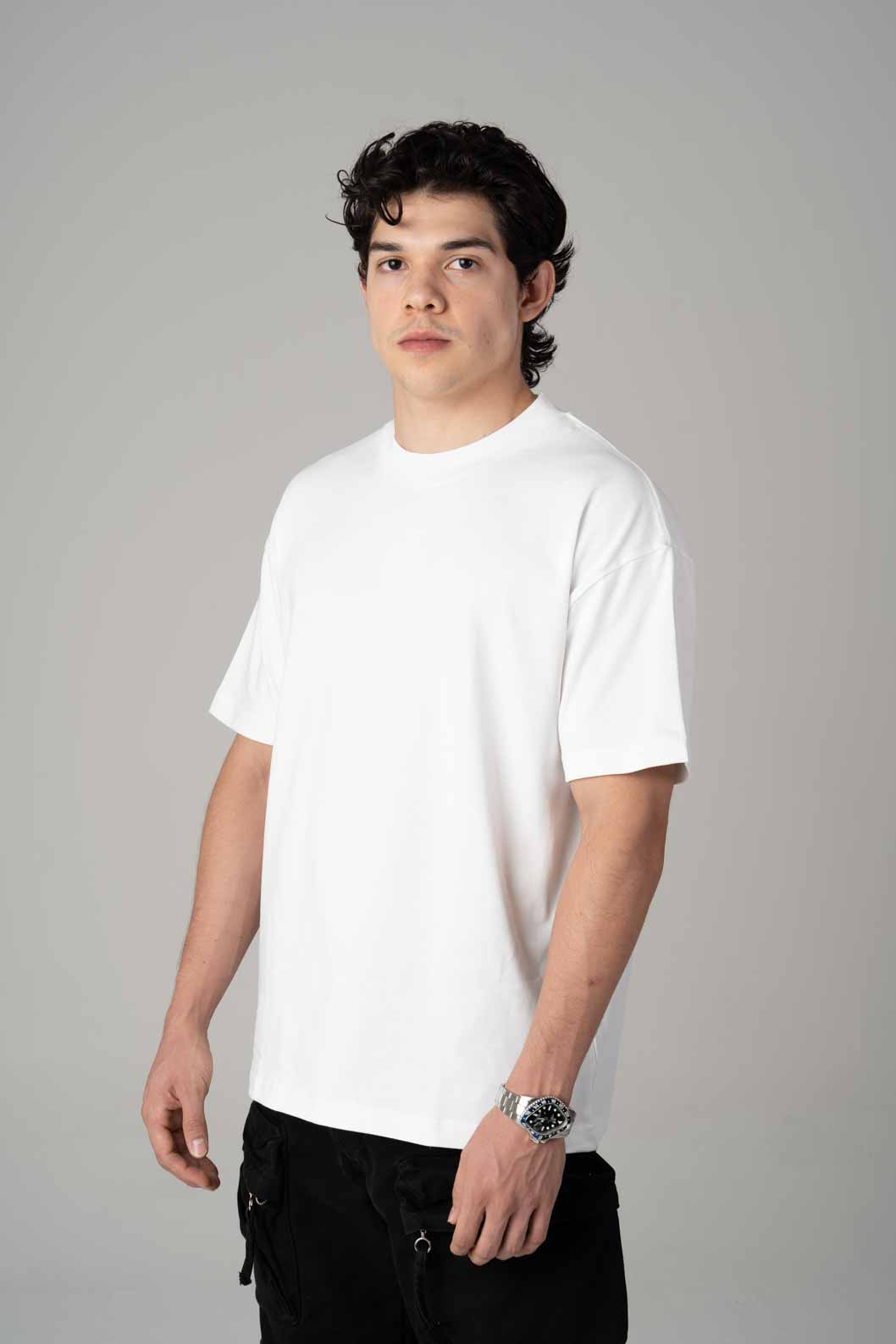 White Semi Oversize T-shirt Weight 280