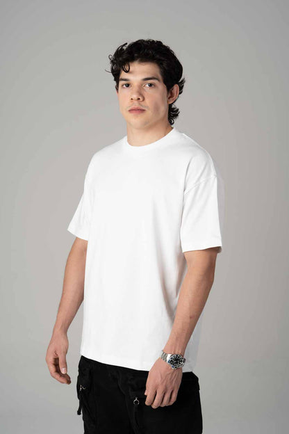 White Semi Oversize T-shirt Weight 280