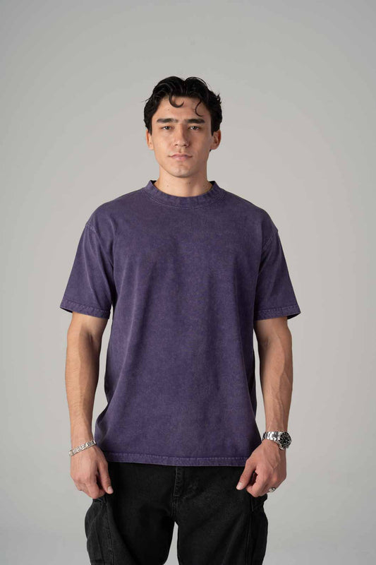Oversize Black Faded T-shirt Weight 260
