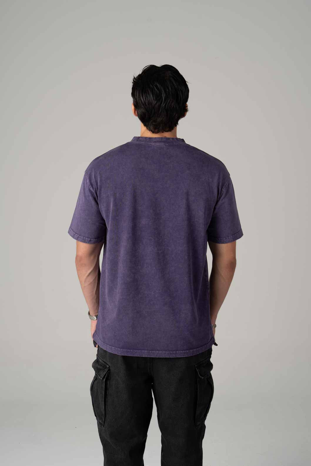 Oversize Black Faded T-shirt Weight 260