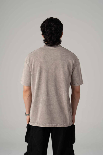 Oversize Black Faded T-shirt Weight 260