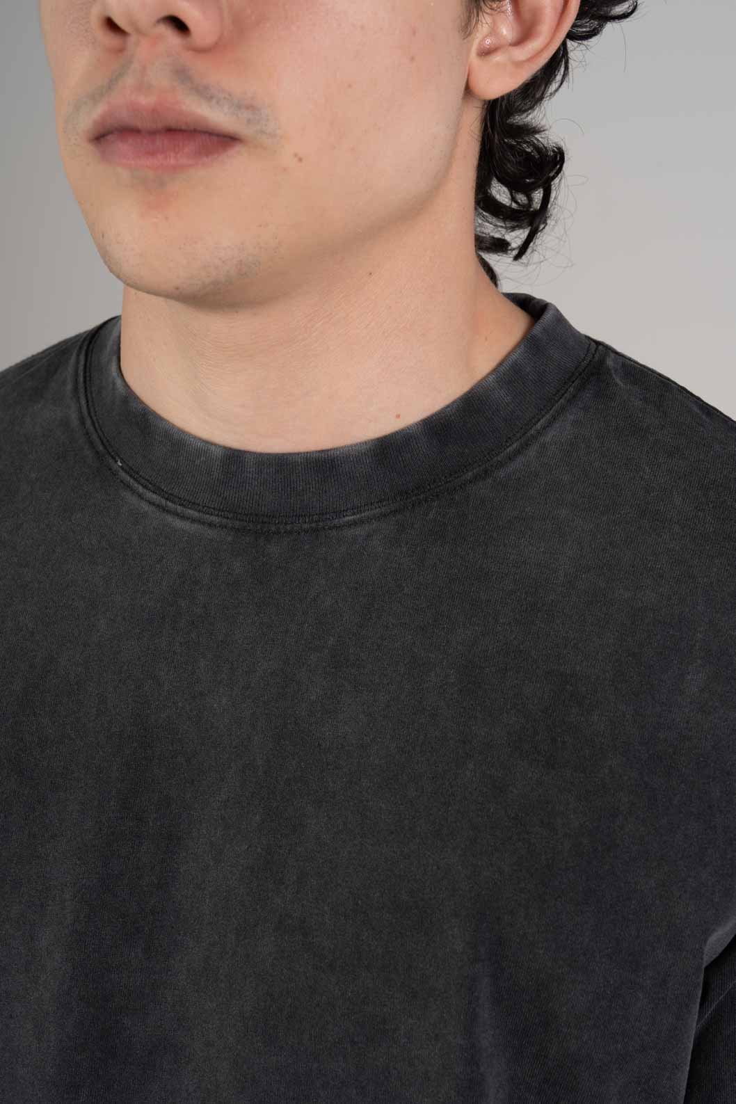 Oversize Black Faded T-shirt Weight 260