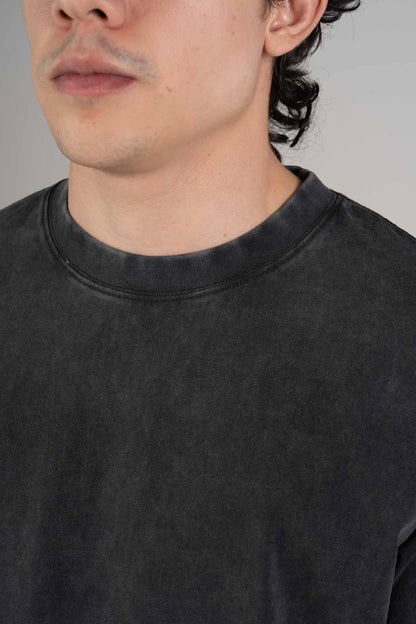 Oversize Black Faded T-shirt Weight 260