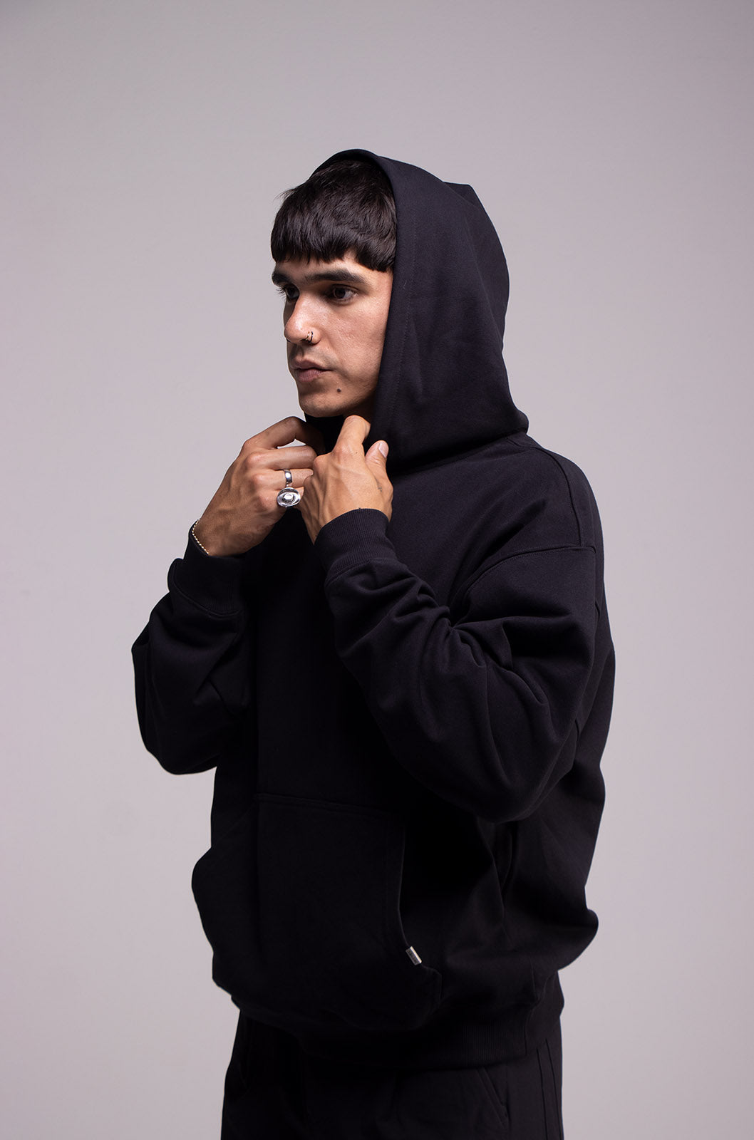 Hoodie French Terry 420gsm Negra