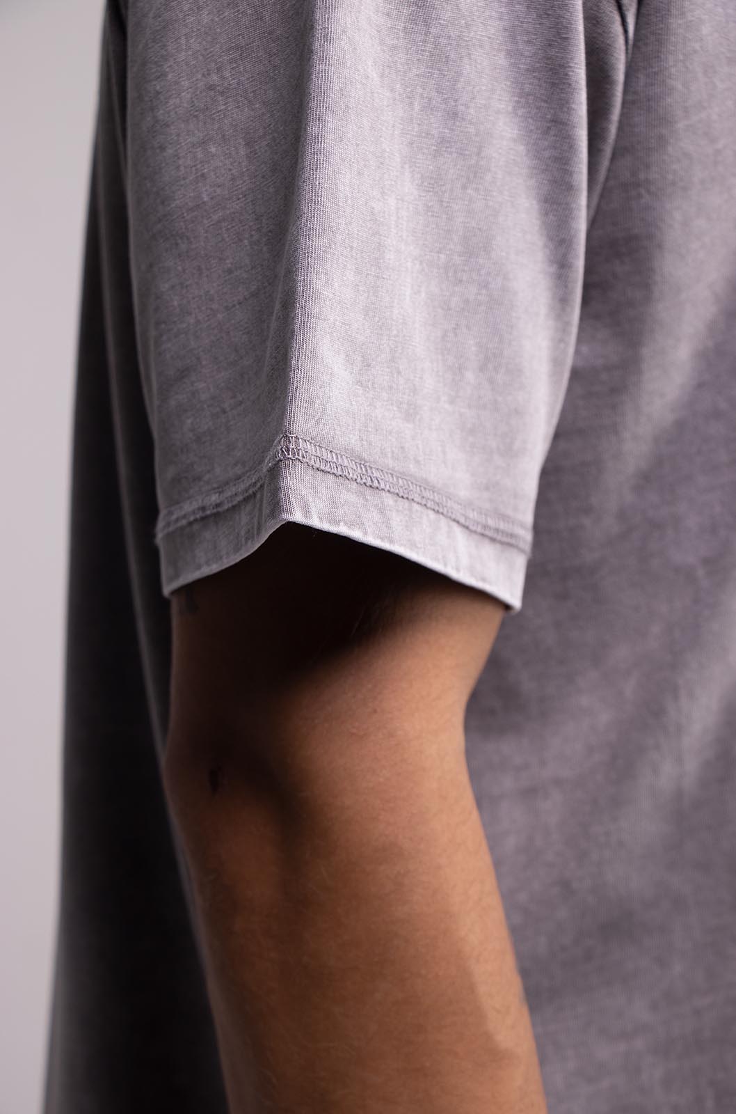 Oversize T-shirt in washed-out Moon Grey, 260 g