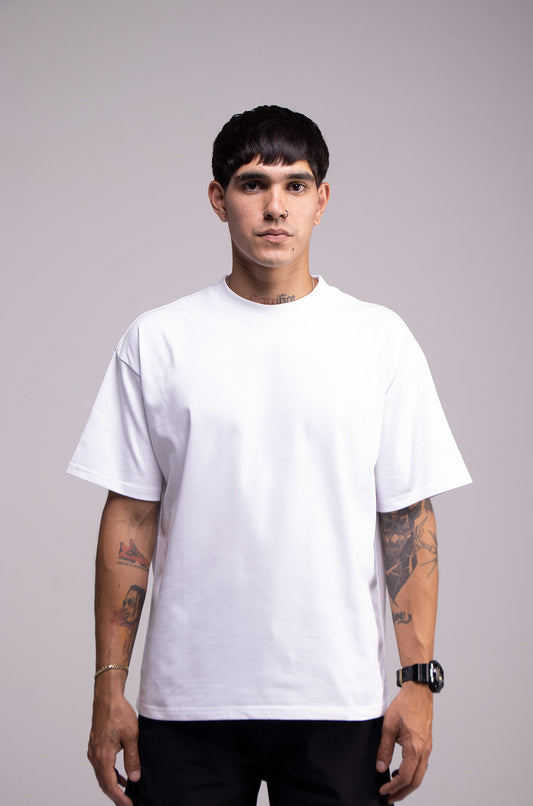 White Semi Oversize T-shirt Weight 280