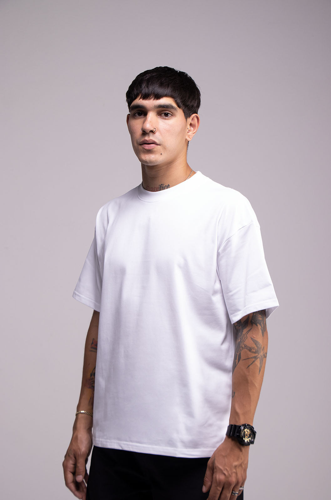 White Semi Oversize T-shirt Weight 280