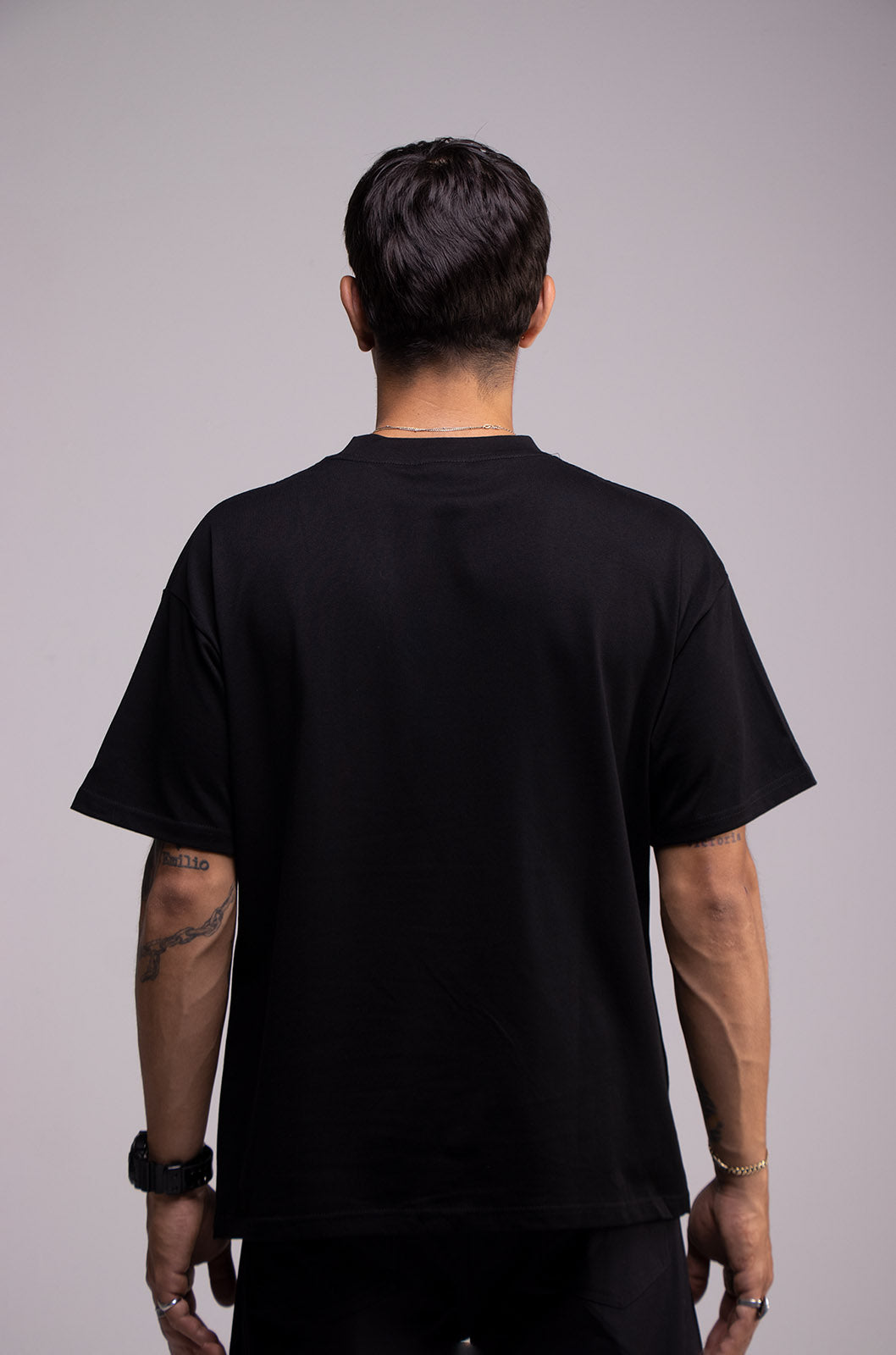 Black Semi Oversize T-shirt Weight 280