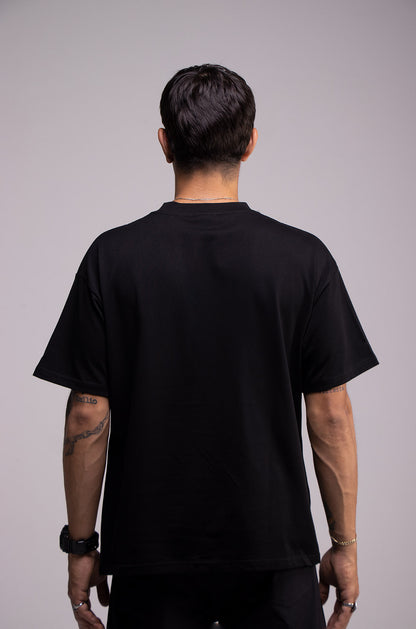 Black Semi Oversize T-shirt Weight 280