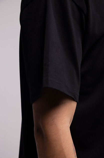Black Semi Oversize T-shirt Weight 280