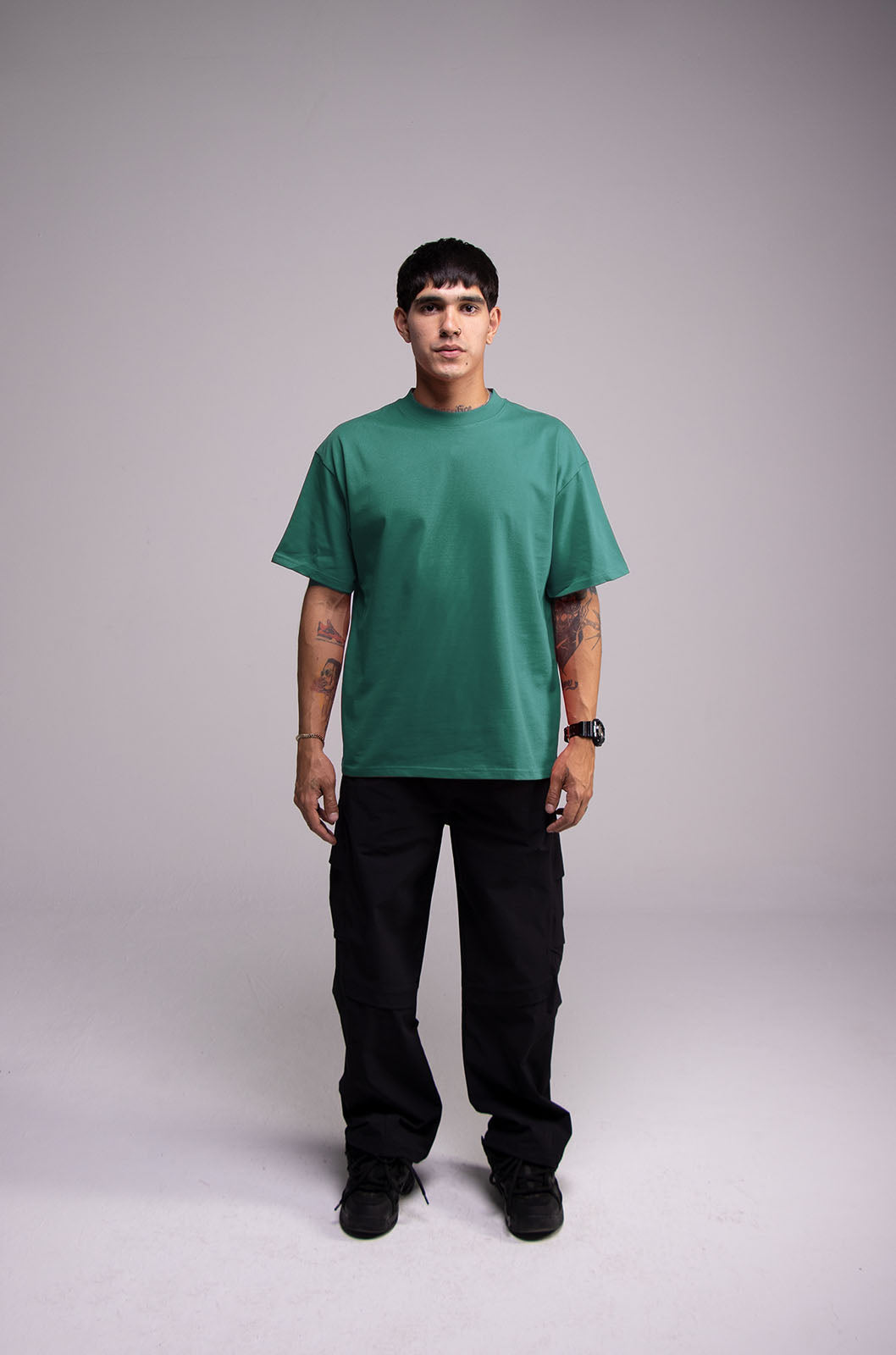 Black Semi Oversize T-shirt Weight 280