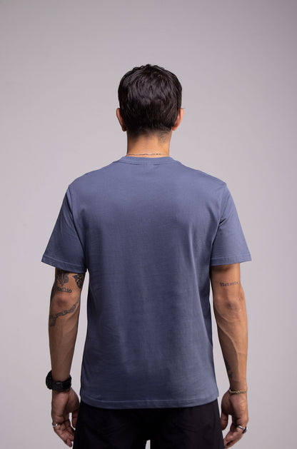 Playera Mid Blue Slim Fit 200 GSM