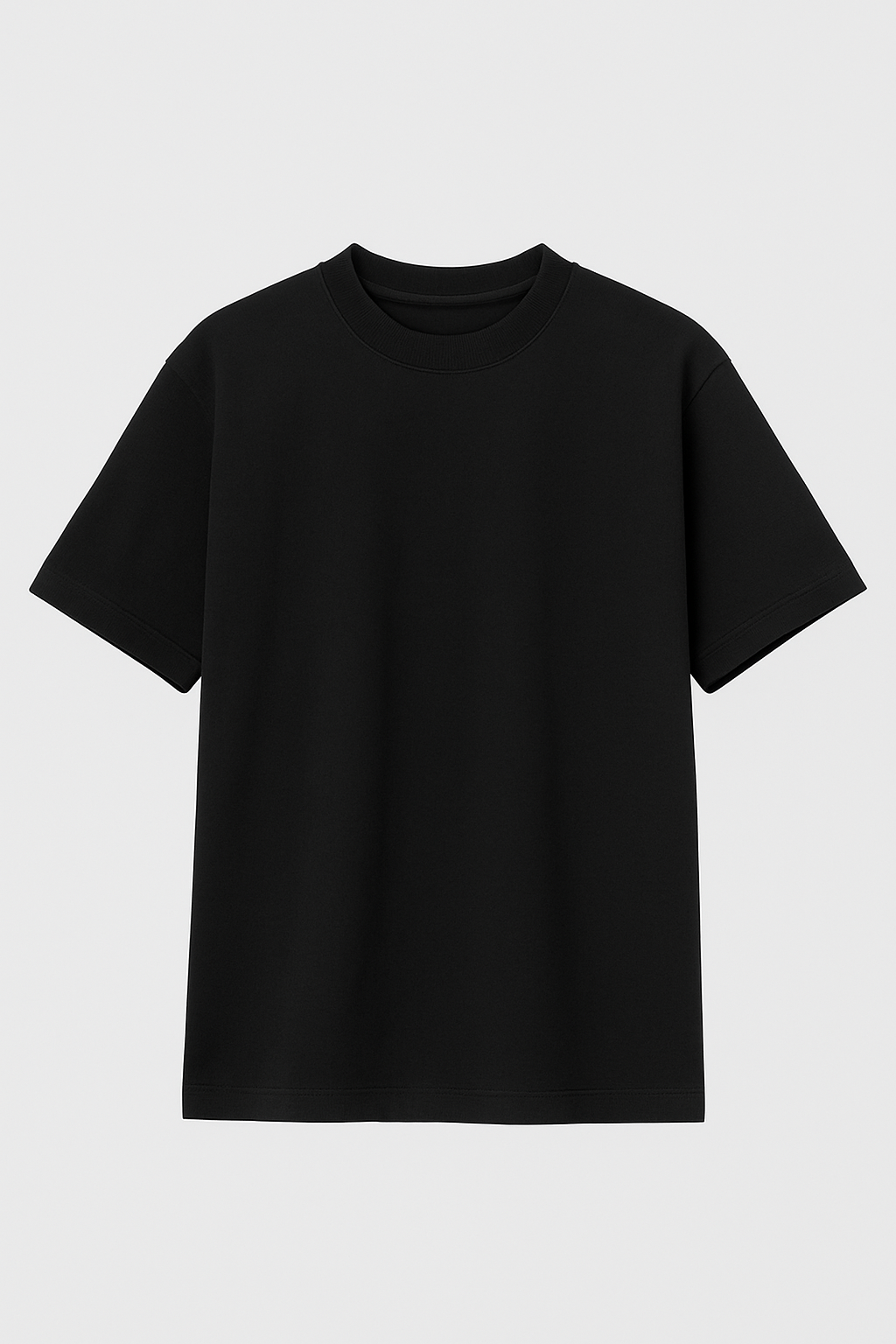 Black Semi Oversize T-shirt Weight 280