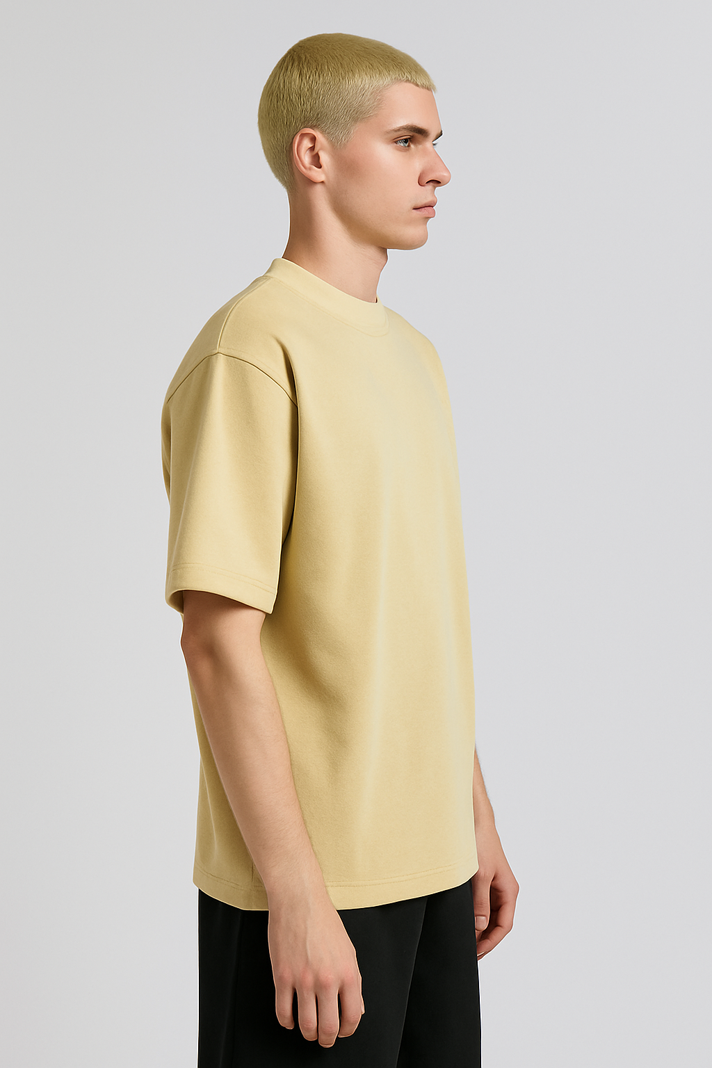 Semi Oversize Khaki T-shirt, Weight 280