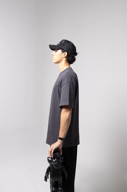 Black Semi Oversize T-shirt Weight 280