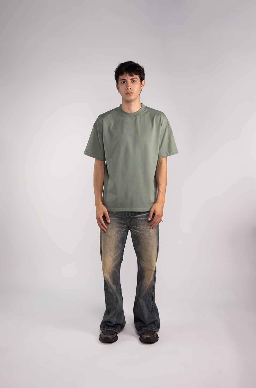 Black Semi Oversize T-shirt Weight 280