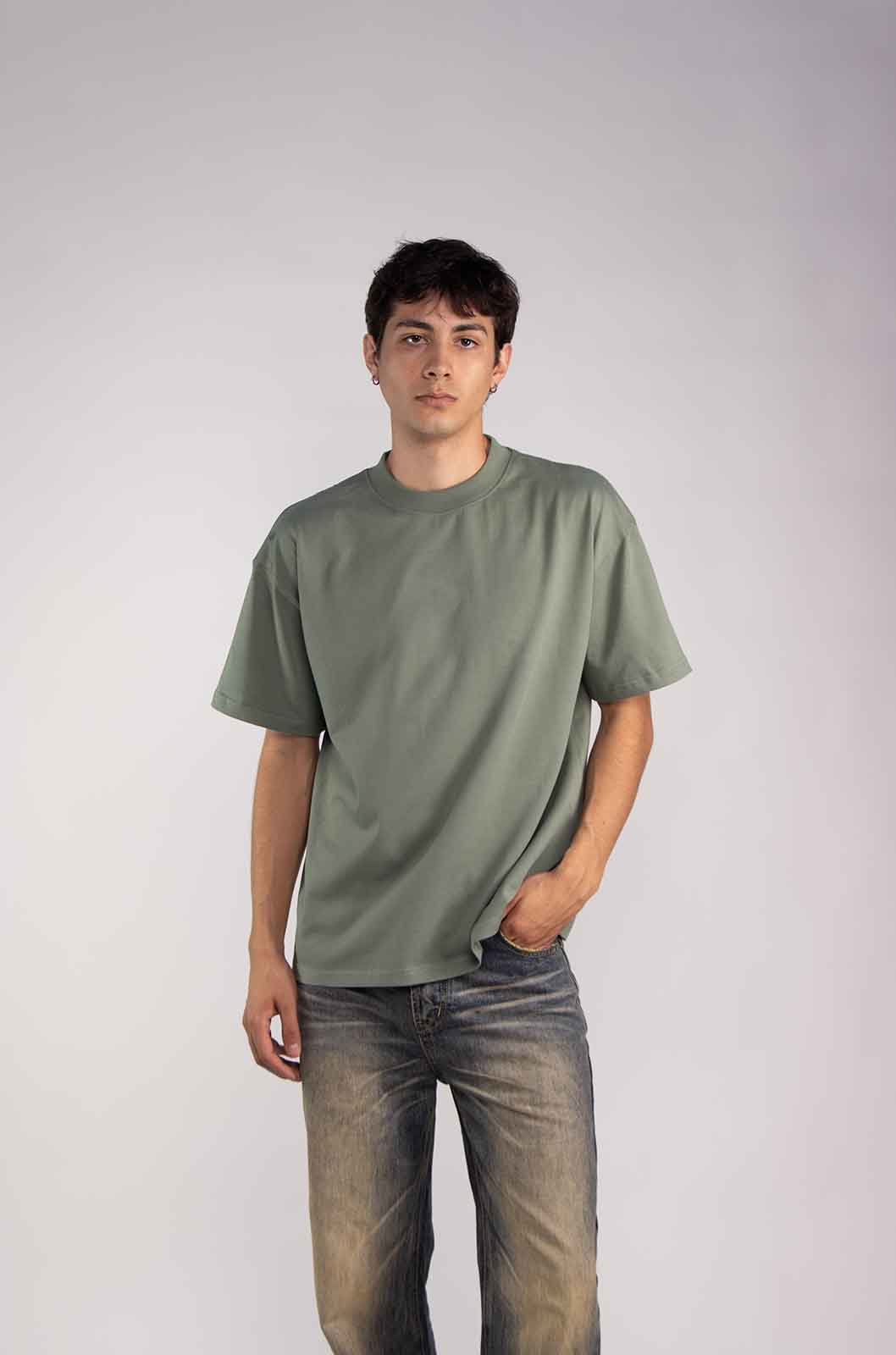 Black Semi Oversize T-shirt Weight 280