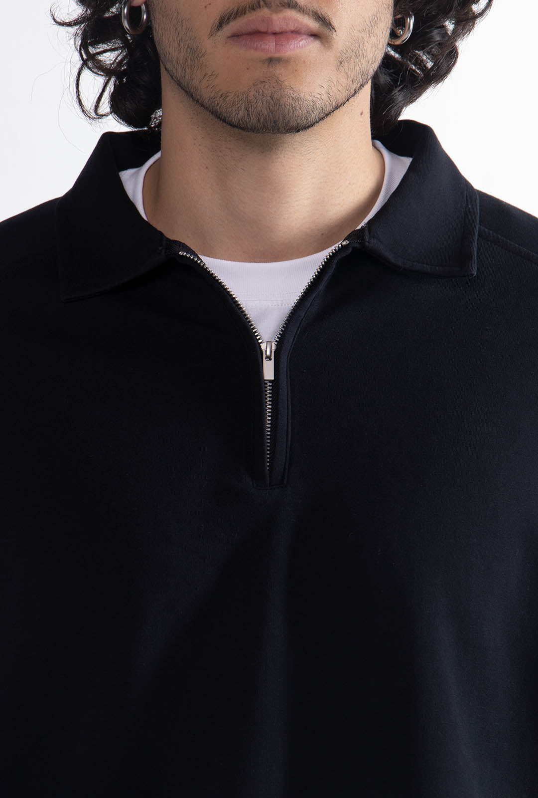 Quarter Zipper Black