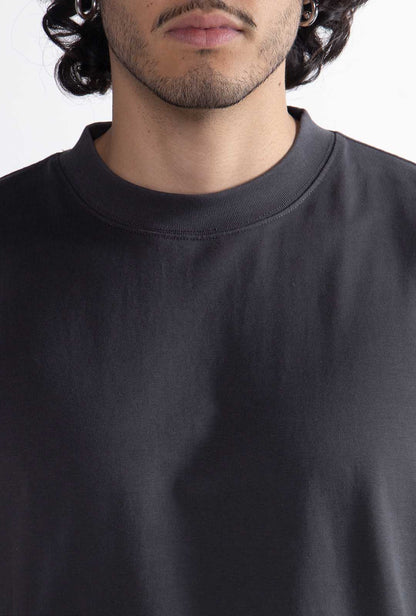 Playera Semi Oversize Dark Grey Gramaje 305