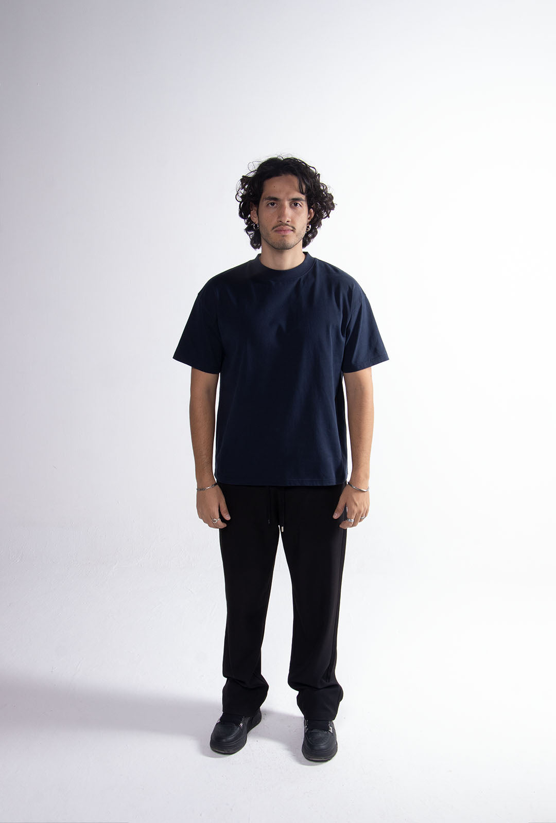 Playera Semi Oversize Dark Blue Gramaje 305