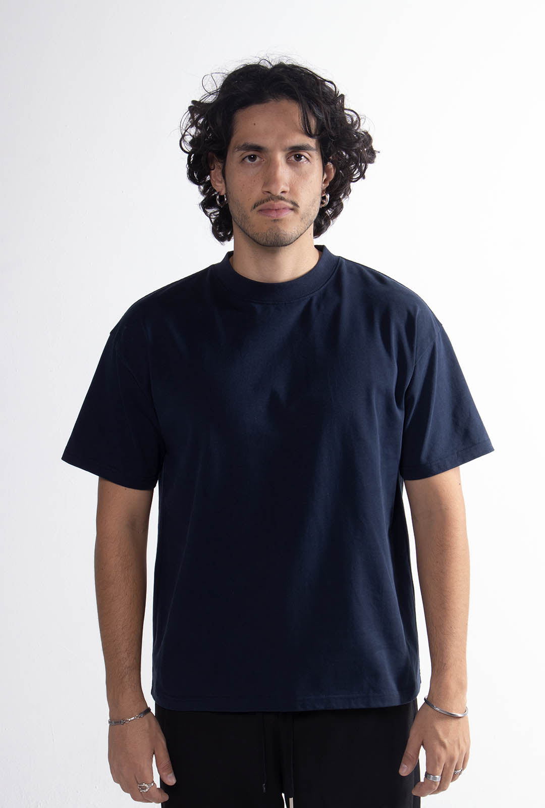 Playera Semi Oversize Dark Blue Gramaje 305