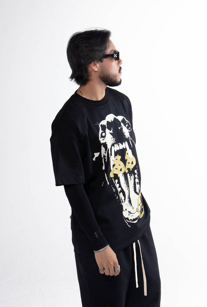 Playera "Ethernal Hunger" 305 Gsm Negra