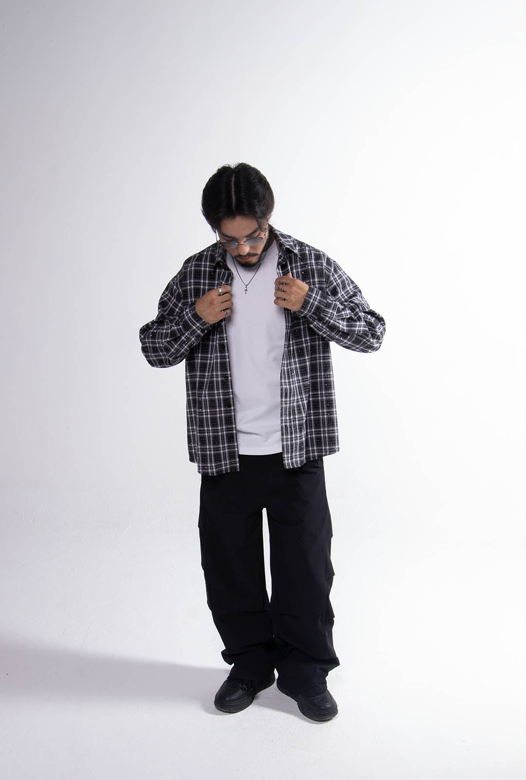 Camisa Cuadros "Crystal" Black & White