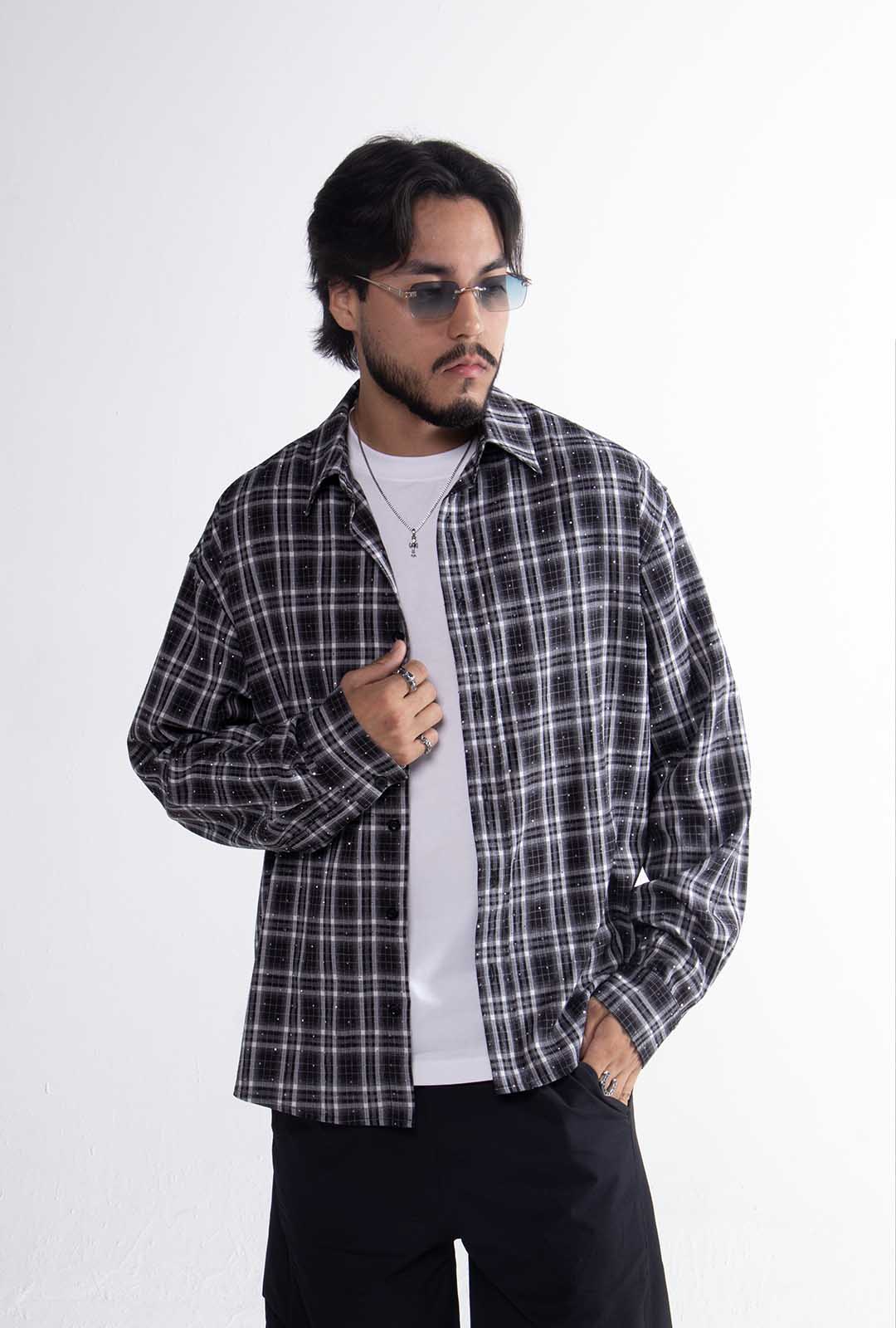 Camisa Cuadros "Crystal" Black & White