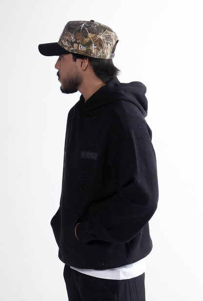 Hoodie "Crystal Chrome" 420 Gsm Negra