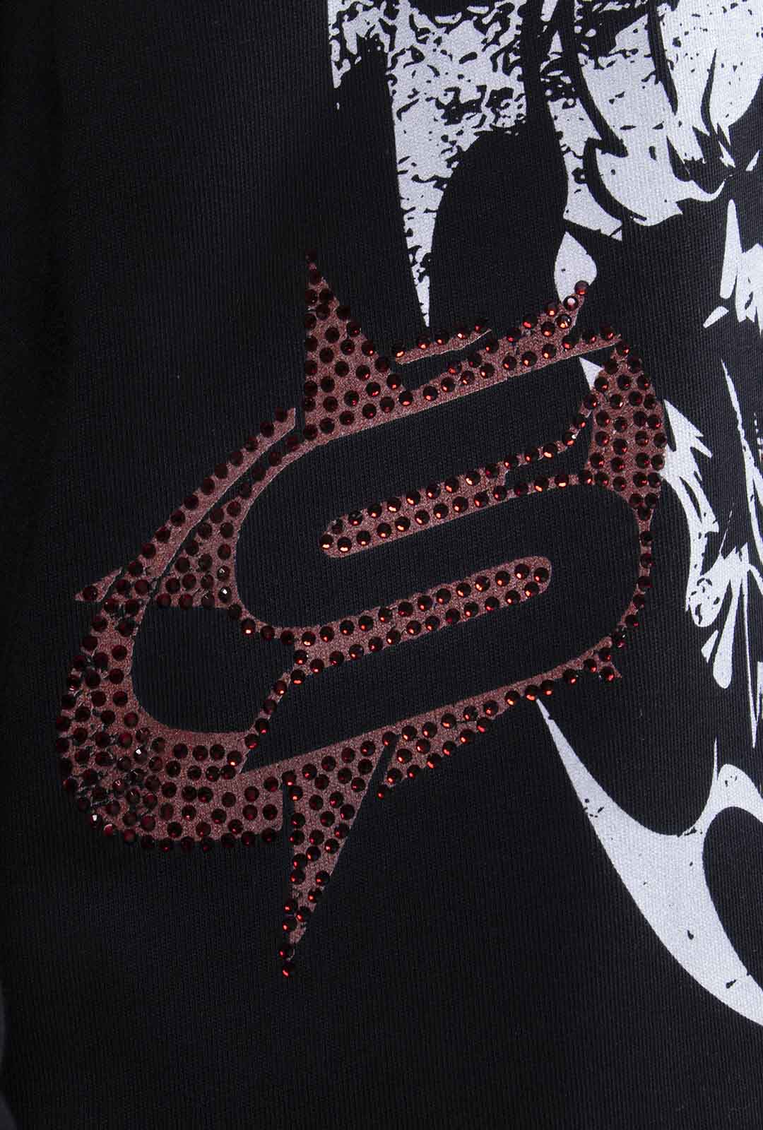 Playera "Hell Born" Manga Larga 275 Gsm Negra