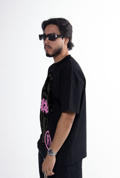Playera "Ethernal Hunger" Pink Edition 305 Gsm Negra