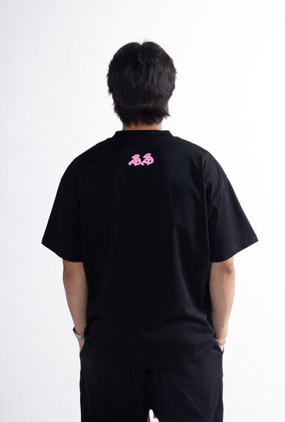 Playera "Ethernal Hunger" Pink Edition 305 Gsm Negra