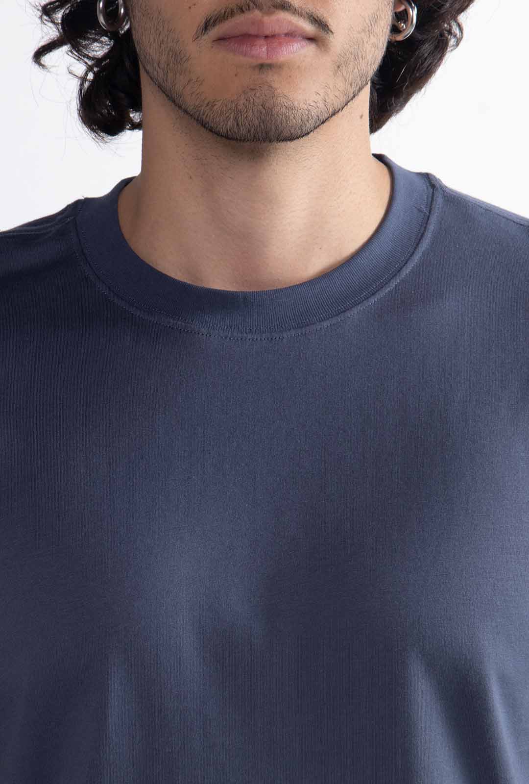 Playera Mid Blue Slim Fit 200 GSM