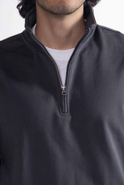 Quarter Zipper Grey Tracksuit