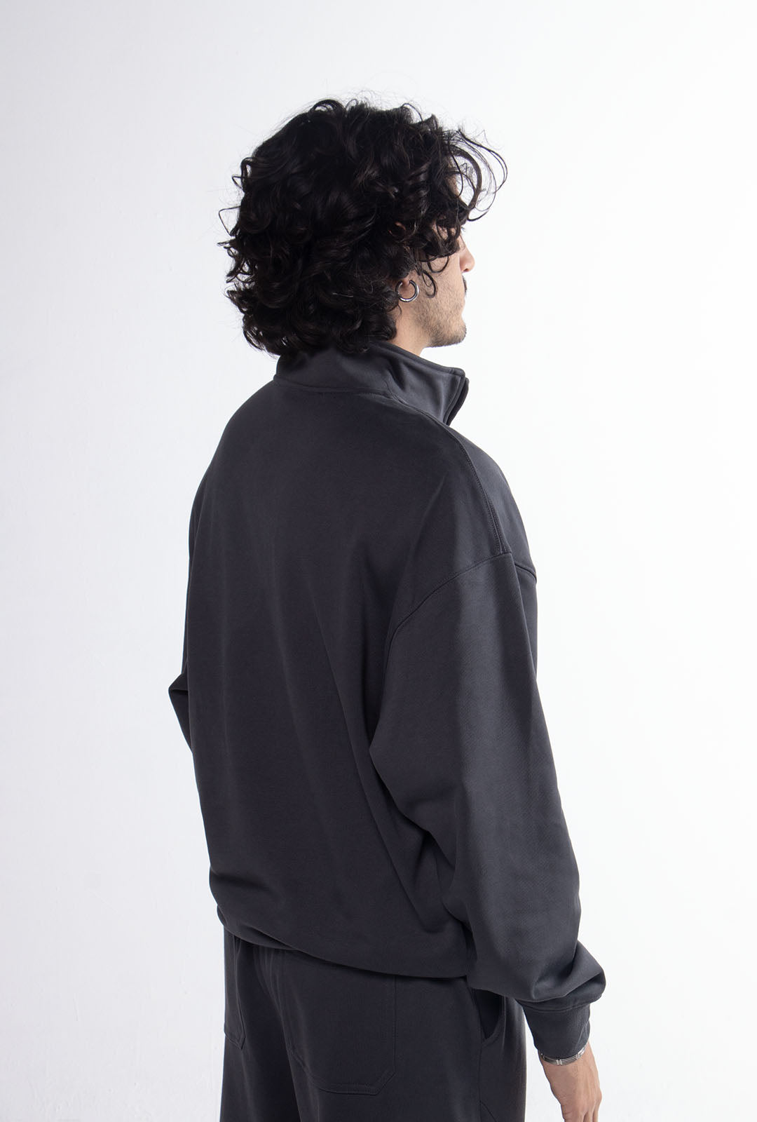 Quarter Zipper Grey Tracksuit