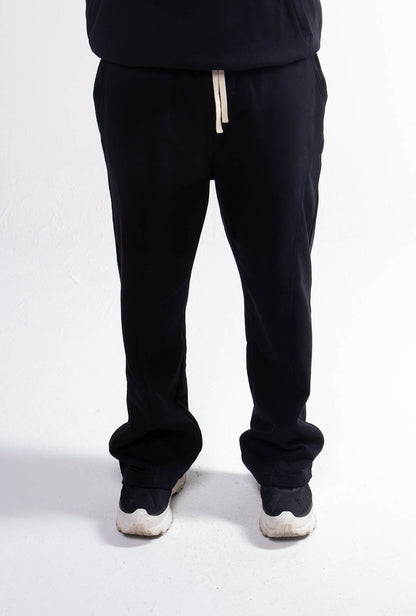 Quarter Zipper Black Tracksuit