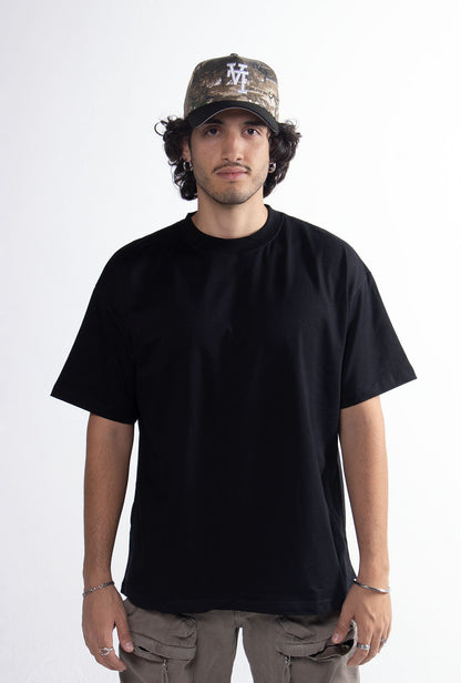 Black Semi Oversize T-shirt Weight 280