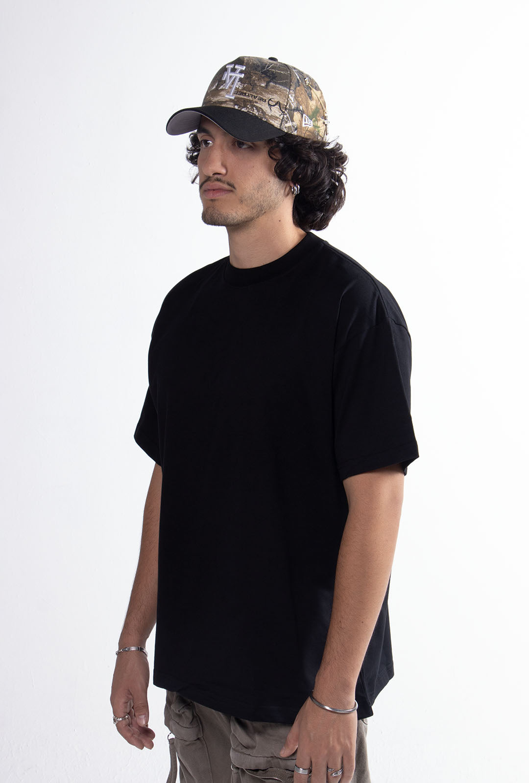 Black Semi Oversize T-shirt Weight 280