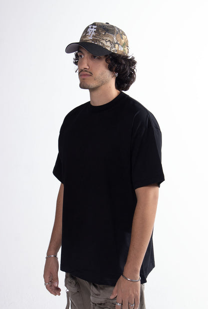 Black Semi Oversize T-shirt Weight 280