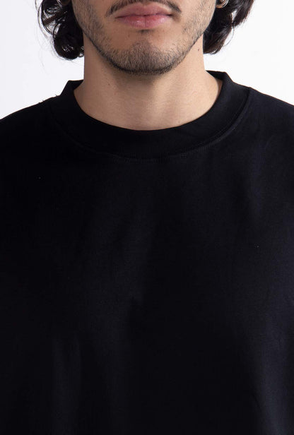 Black Semi Oversize T-shirt Weight 280