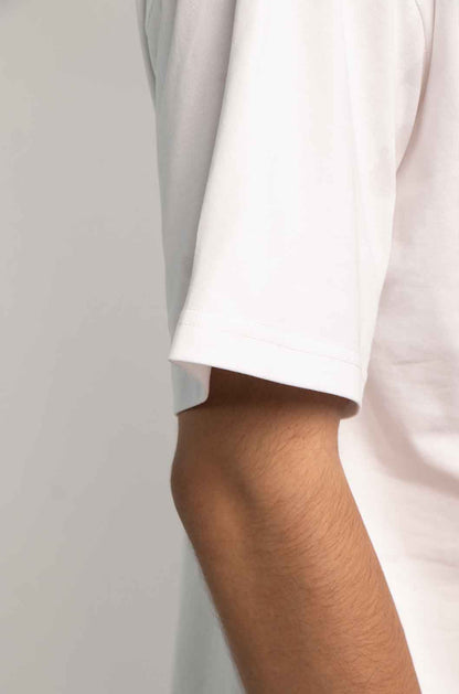 Playera Semi Oversize Blanca 245 gsm