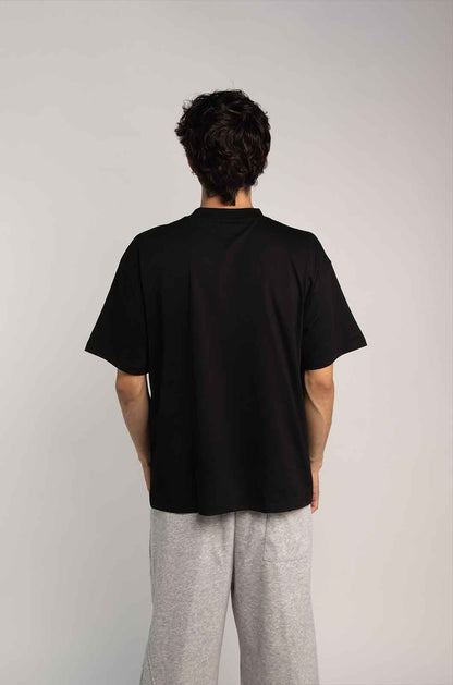 Playera Semi Oversize Negra 245 gsm